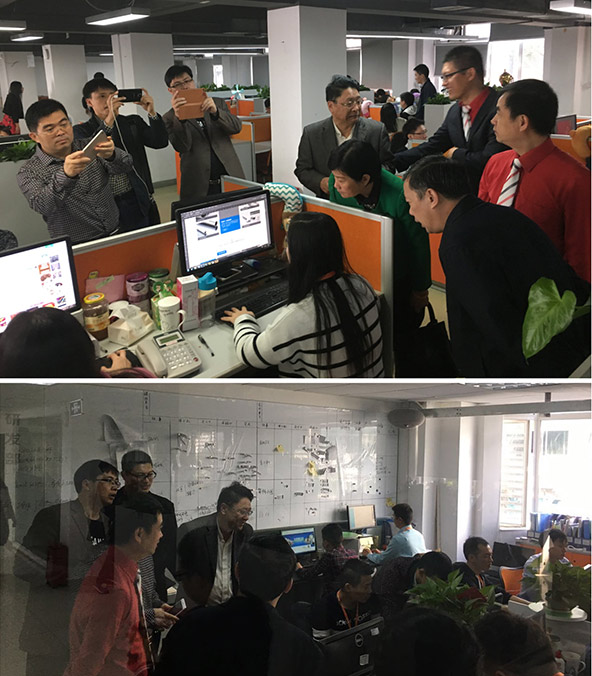 陳翼明副市長和賀州市政府考察團在牛商網項目制作部、產品研發部調研 陳翼明副市長和賀州市政府考察團在牛商網項目制作部、產品研發部調研